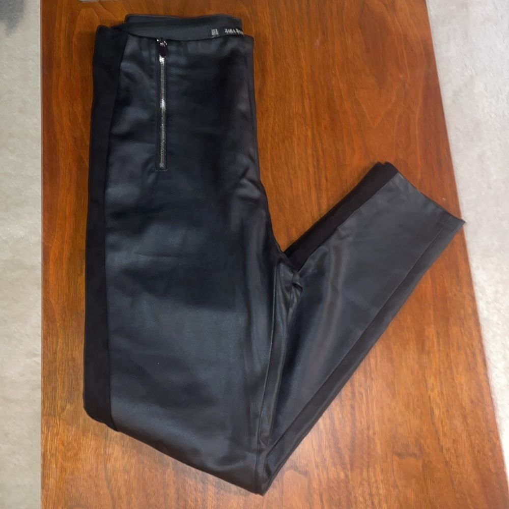 Zara Basic Faux Leather Pants